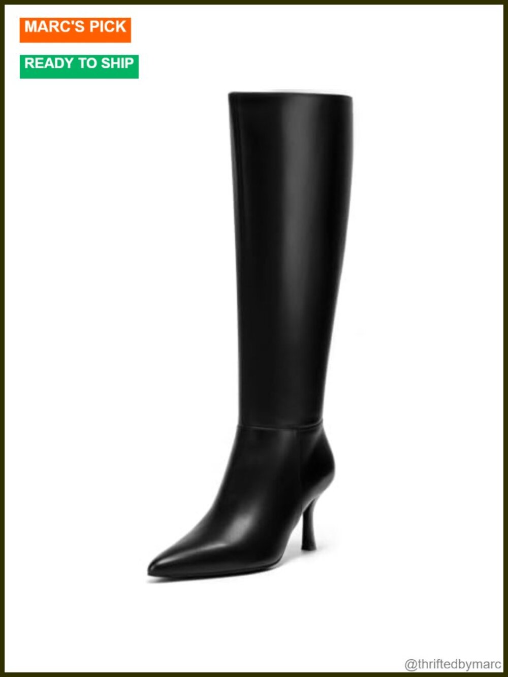 Women's Kitten Heel Knee High Boots Pointed Toe Side Zip Stretch Knit Tall Boot